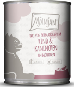 MjAMjAM Duo von schmackhaftem Rind & Kaninchen an Möhrchen 800g, 800 g