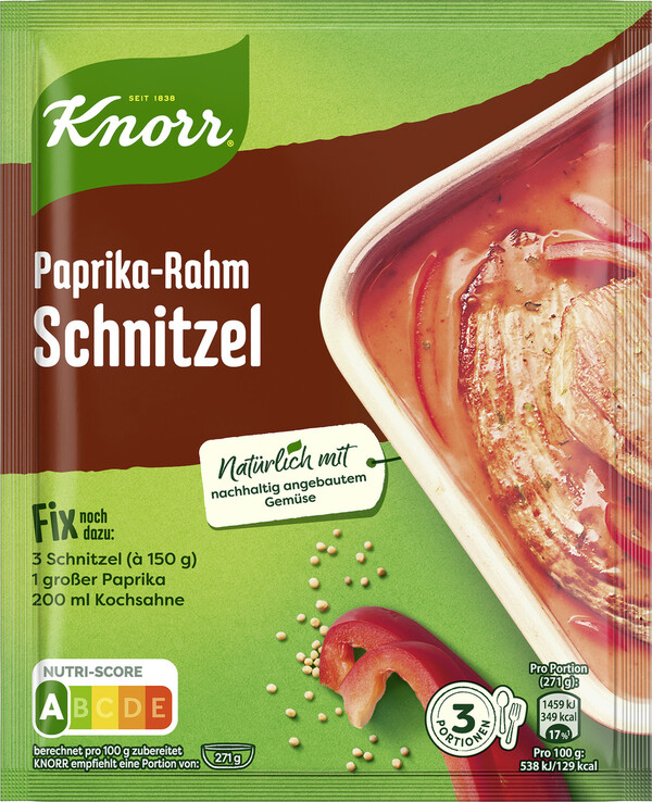 Bild 1 von Knorr Fix für Paprika-Rahmschnitzel 43 g