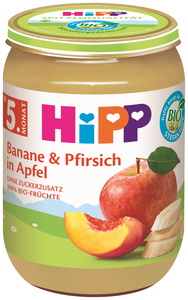 Hipp Bio Banane & Pfirsich in Apfel ab 5.Monat 190G