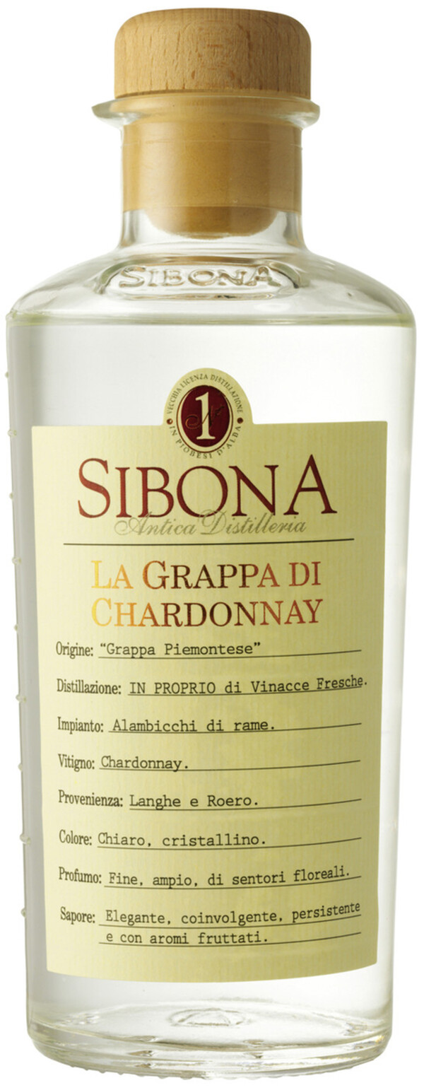 Bild 1 von Sibona Grappa di Chardonnay 0,5 ltr