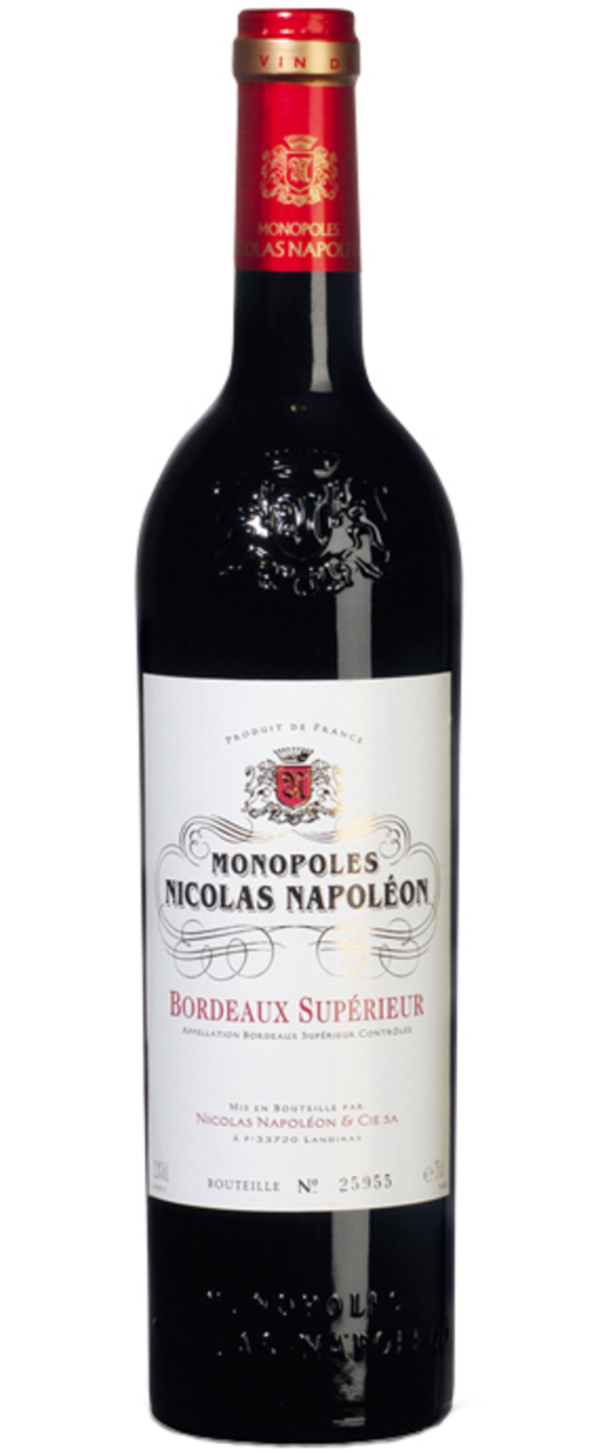 Bild 1 von Monopoles Nicolas Napoléon Bordeaux Superieur Rotwein 2017 0,75 ltr