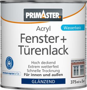 Primaster Acryl Fenster- und Türenlack 375 ml, weiß, glänzend
