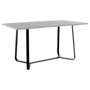 Tisch TALEA Beton Optik schwarz pulverbeschichtet Holzwerkstoff B/H/T: ca. 140x76x90 cm