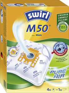 Swirl Staubsaugerbeutel M50 MicroPor® PLUS PureAir 4 Stück