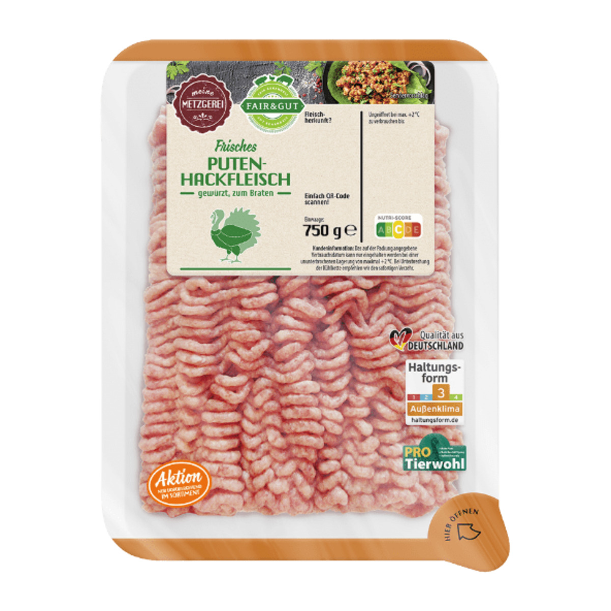 Bild 2 von FAIR & GUT Putenhackfleisch XXL 750g