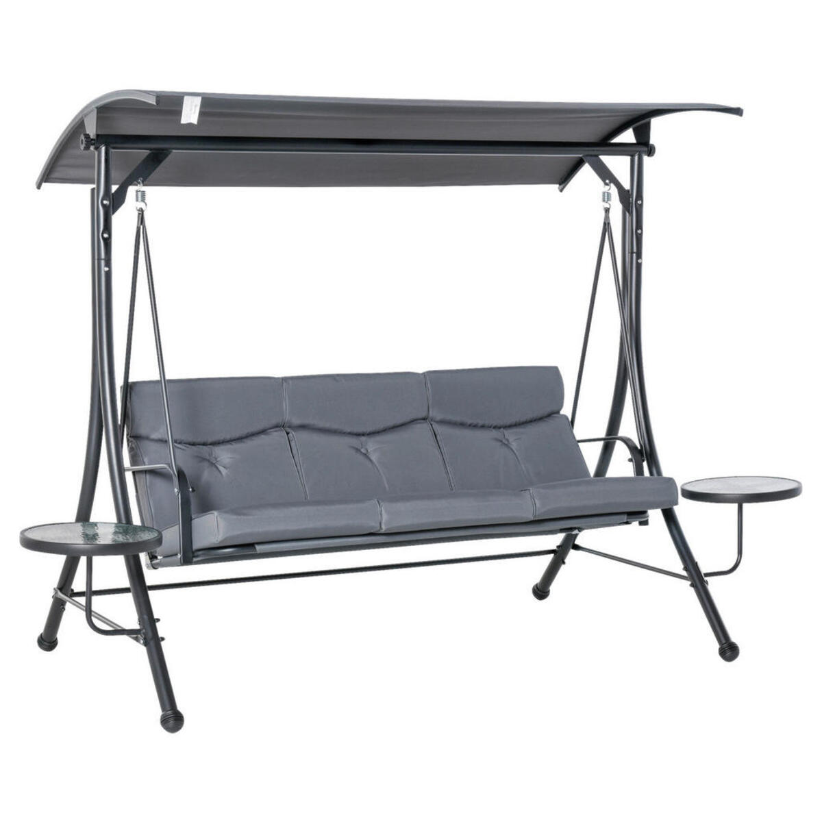 Bild 1 von Outsunny Hollywoodschaukel grau Polyester B/H/L: ca. 125x177x271 cm