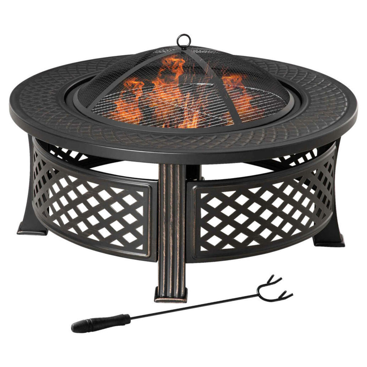 Bild 1 von Outsunny Feuerschale schwarz Polyester B/H/L: ca. 81x50x81 cm