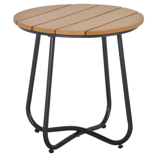 Bild 1 von Outsunny Gartentisch braun Kunststoff H/D: ca. 48x49 cm
