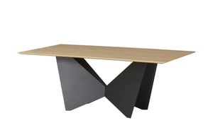 Design-Säulentisch - holzfarben - 100 cm - 75 cm - Tische