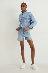 C&A Jeans-Shorts-High Waist-LYCRA®, Blau, Größe: 44