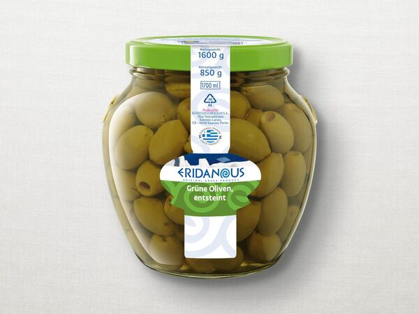 Bild 1 von Eridanous Grüne Oliven, 
         1,7 l; Abtropfgewicht: 850 g