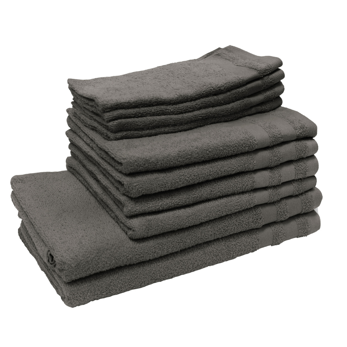 Bild 1 von Handtuch Basic, 10er Set, anthrazit
