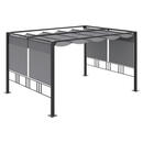 Bild 1 von Outsunny Pergola mit einziehbarem Dach dunkelgrau Polyester B/H/L: ca. 290x220x390 cm