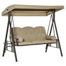 Bild 1 von Outsunny Hollywoodschaukel khaki Polyester B/H/L: ca. 206x183x116 cm