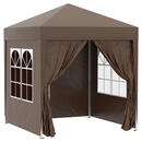 Bild 1 von Outsunny Faltpavillon braun Stoff B/H/L: ca. 200x240x200 cm