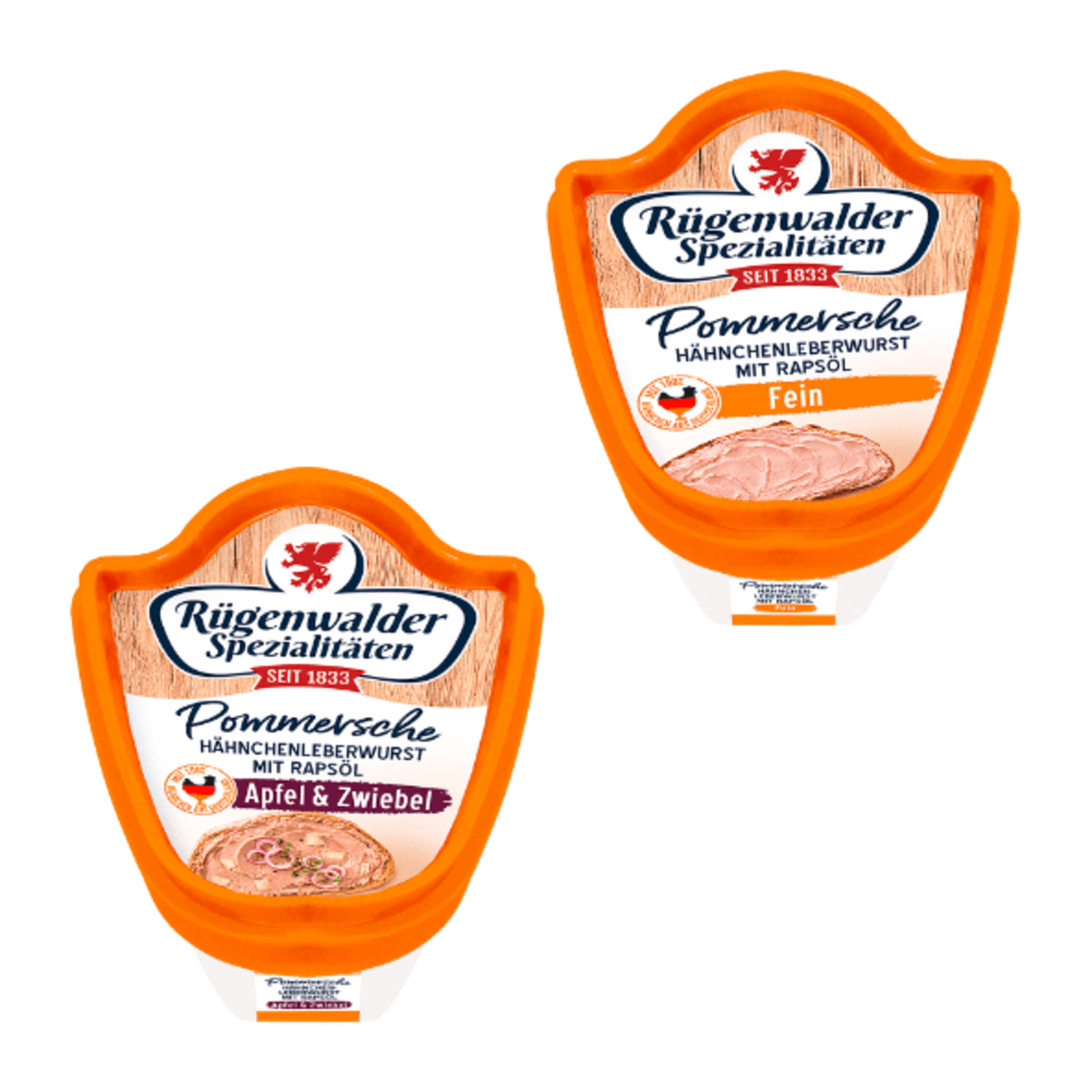 Bild 1 von RÜGENWALDER SPEZIALITÄTEN Pommersche Hähnchenleberwurst 125g