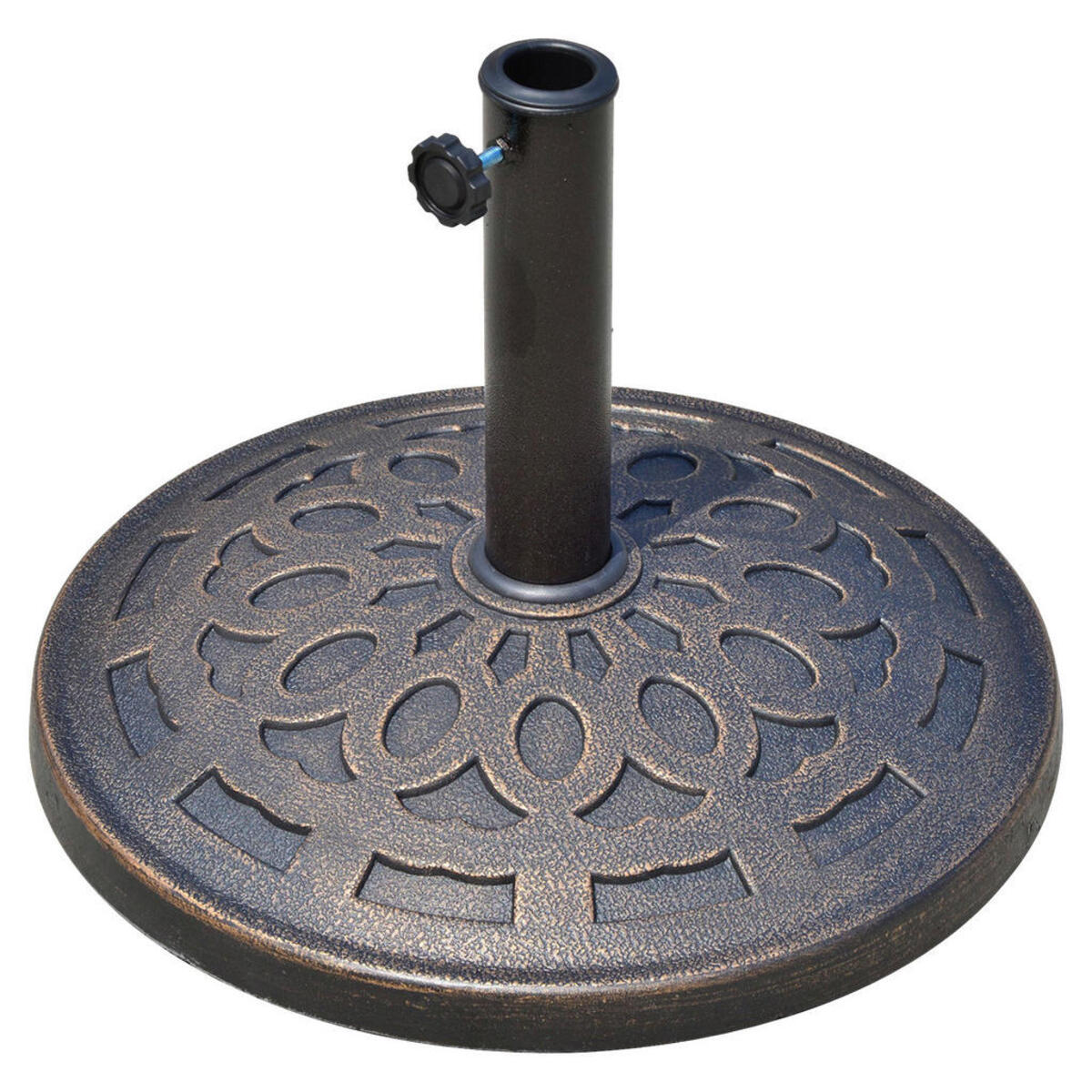 Bild 1 von Outsunny Sonnenschirmfuß rund bronze Stahl H/D: ca. 34x48,5 cm