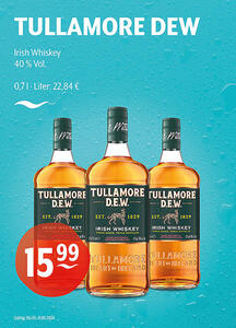 TULLAMORE DEW Irish Whiskey
40 % Vol.