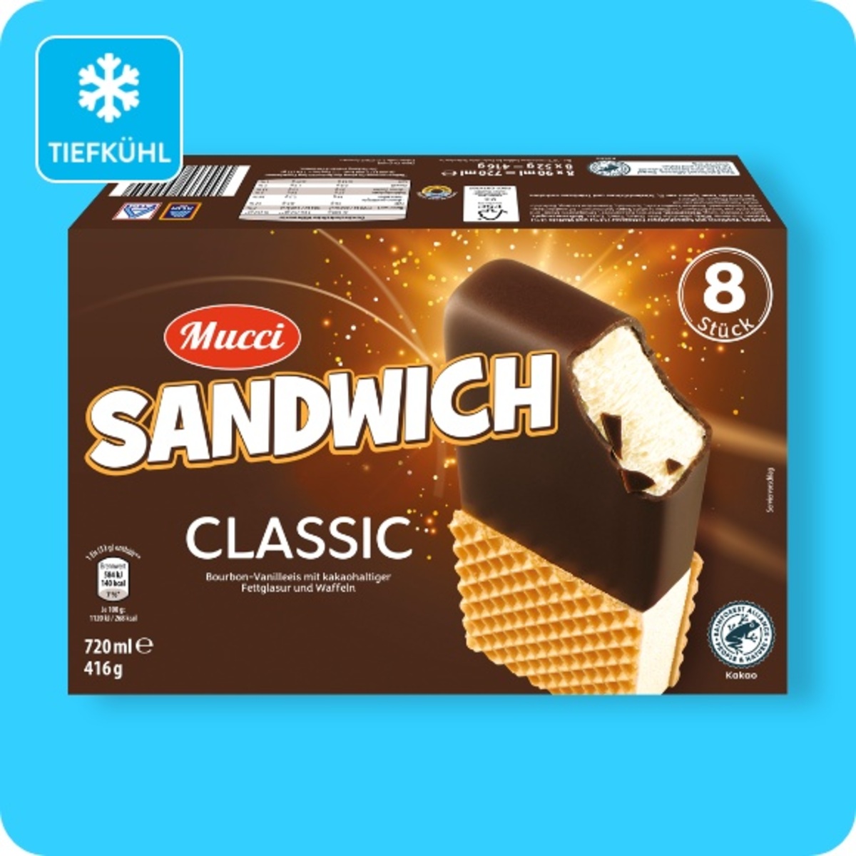 Bild 1 von MUCCI Eis-Sandwich, Classic oder Fürst-Pückler-Art