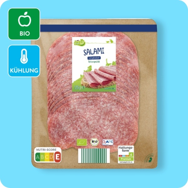 Bild 1 von GUT BIO Bio-Salami, Luftgetrocknet oder Mit grünem Pfeffer