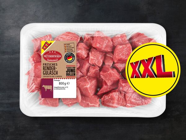 Bild 1 von Metzgerfrisch Frisches Rindergulasch, 
         800 g