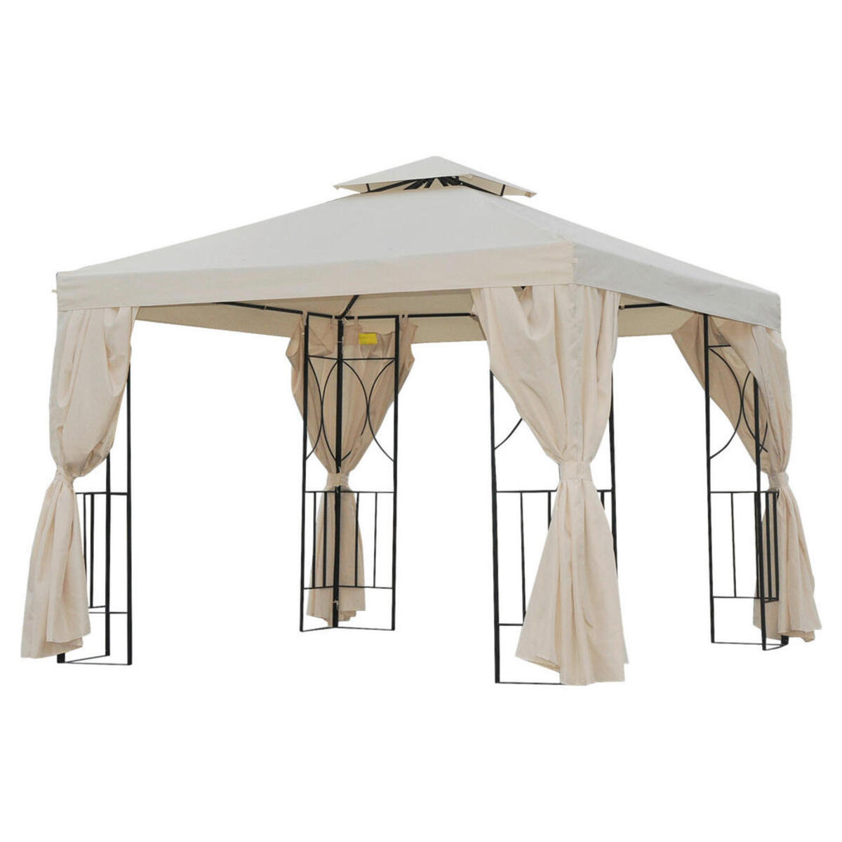 Bild 1 von Outsunny Pavillon cremeweiß Polyester B/H/L: ca. 295x265x295 cm