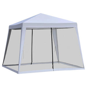 Outsunny Pavillon grau Stahl B/H/L: ca. 300x245x300 cm