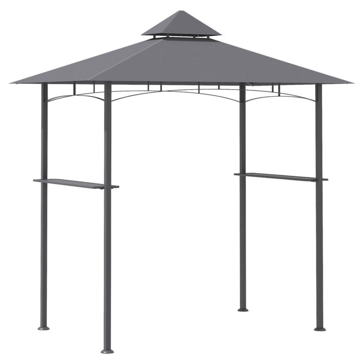 Bild 1 von Outsunny Grillpavillon schwarz Stahl B/H/L: ca. 148x252x245 cm