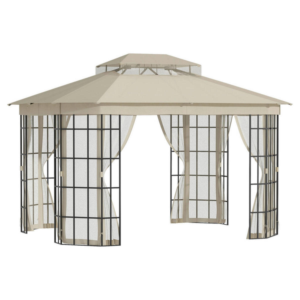 Bild 1 von Outsunny Pavillon beige Polyester B/H/L: ca. 300x265x365 cm
