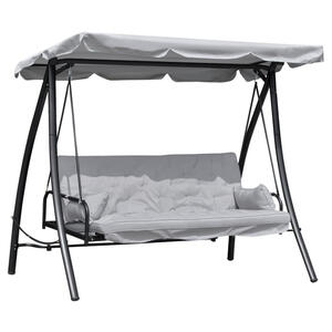 Outsunny Hollywoodschaukel grau Metall B/H/L: ca. 114x170x209 cm