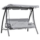 Bild 1 von Outsunny Hollywoodschaukel grau Metall B/H/L: ca. 114x170x209 cm