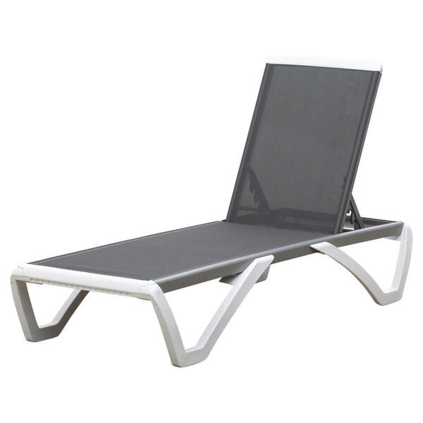 Bild 1 von Outsunny Gartenliege grau Aluminium B/H/L: ca. 67,5x95x170 cm