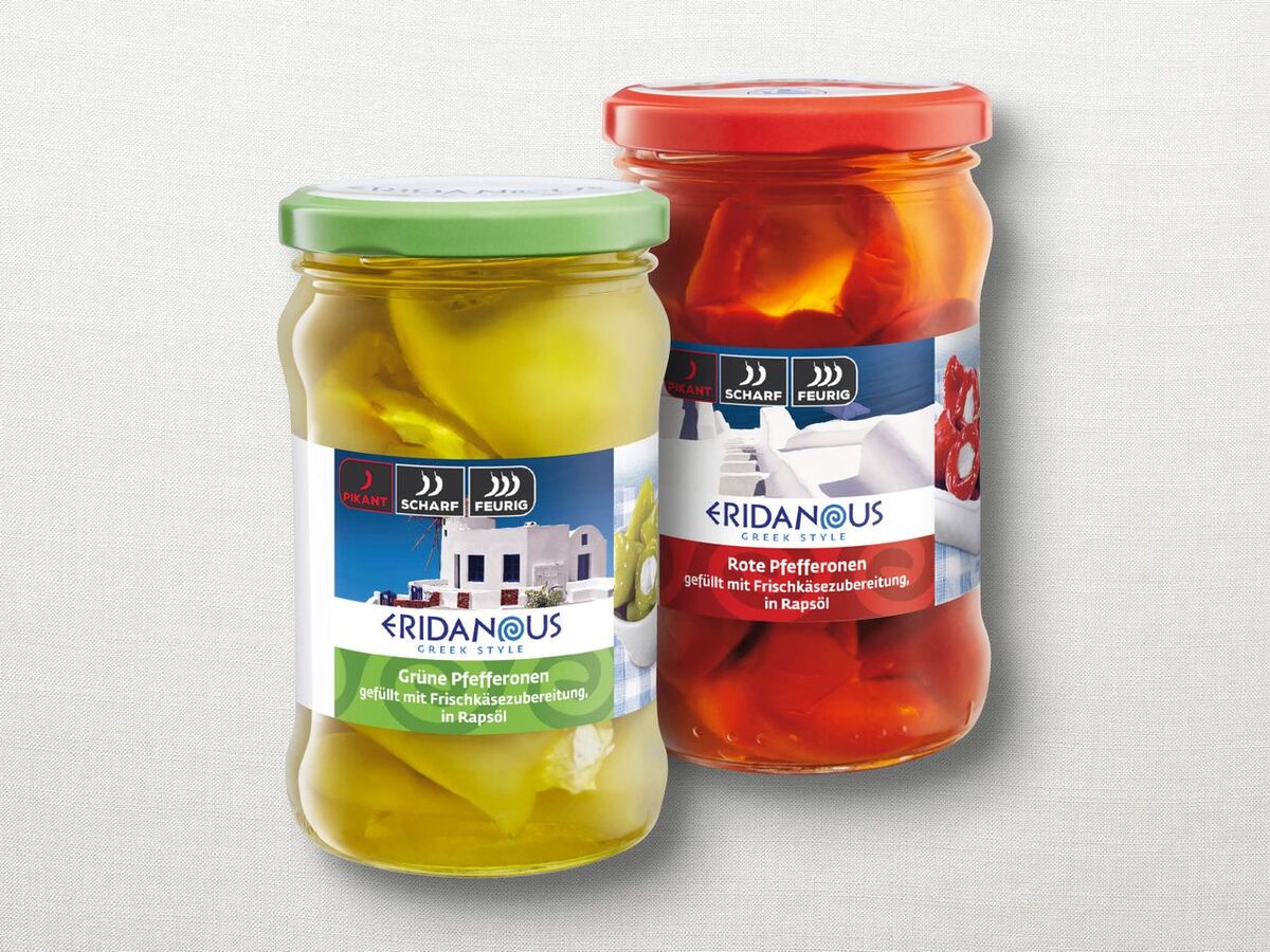 Bild 1 von Eridanous Gefüllte Pfefferonen, 
         270 g; Abtropfgewicht: 150 g