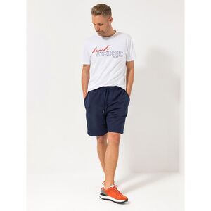 STRANDFEIN Menswear Sweat-Bermuda Rundumdehnbund Gesäßtaschen gerades Bein