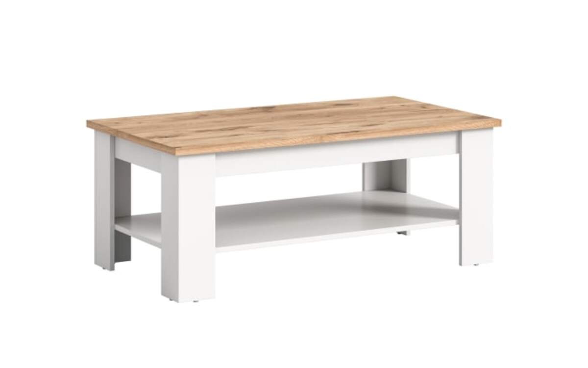 Bild 1 von Xonox Home - Couchtisch Modern Times, weiß/Eiche-Nachbildung