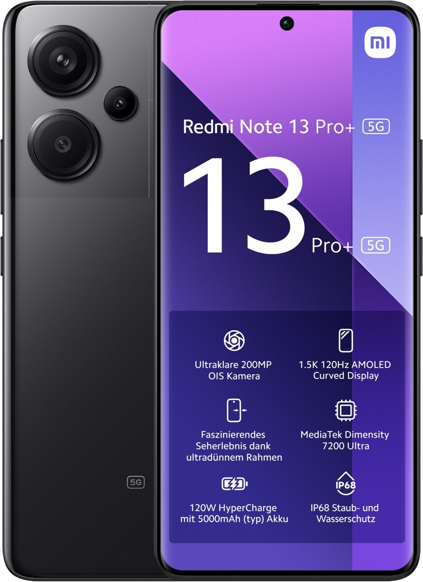 Bild 1 von Redmi Note 13 Pro+ 5G (12GB+512GB) Smartphone midnight black