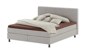 Wohnwert Boxspringbett  Dormian Boro - grau - Betten > Boxspringbetten > Boxspringbetten 160x200 - Möbel Kraft