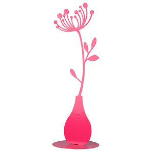 Deko-Aufsteller Blume aus Metall PINK