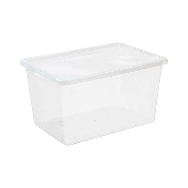 Bild 1 von Aufbewahrungsbox "Basic Box" 52 L transparent, stapelbar, Kunststoffbox