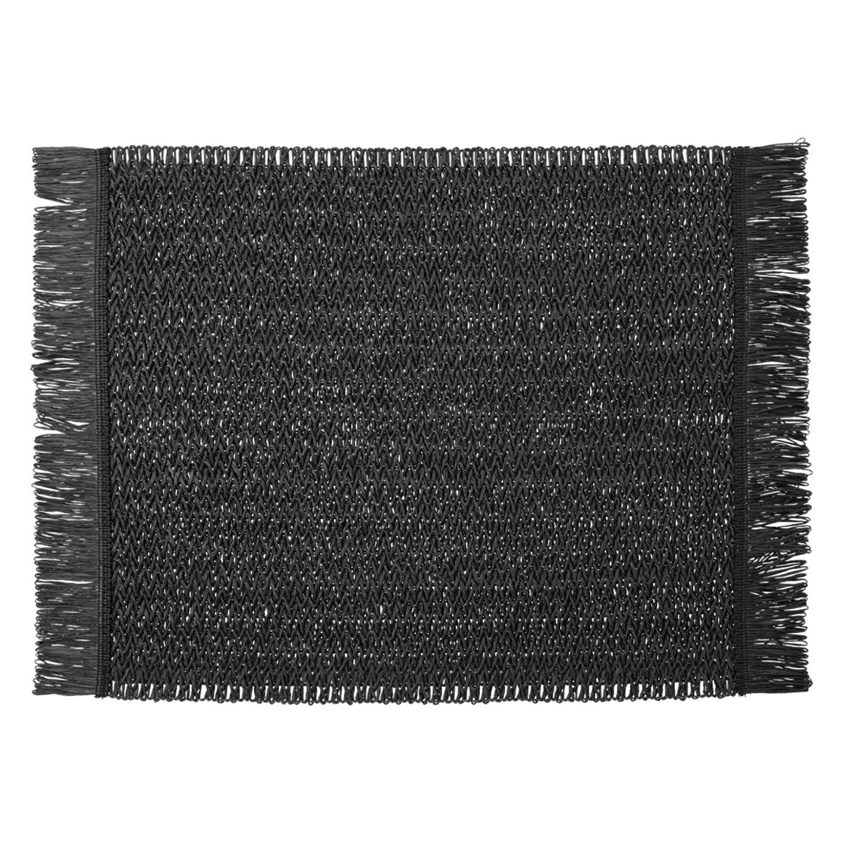 Bild 1 von Platzset mit Fransen SCHWARZ