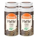 Bild 1 von Ostmann Pfeffer schwarz gemahlen Streuer 40 g, 4er Pack