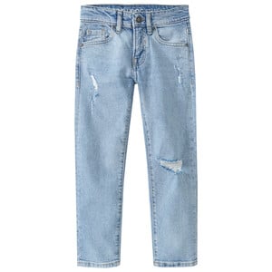 Jungen Straight-Jeans mit Destroyed-Effekten HELLBLAU