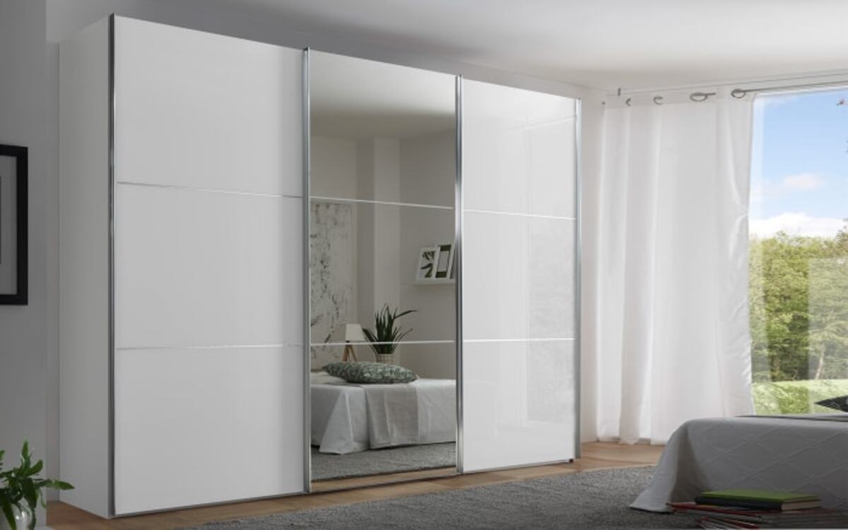 Bild 1 von Staud - Schwebetürenschrank Lento, Alpinweißglas, 249 x 222 cm