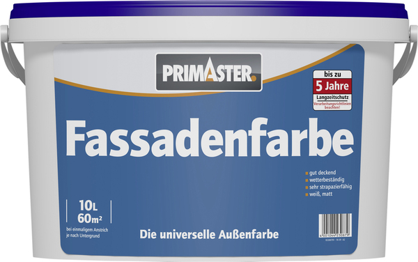 Bild 1 von Primaster Fassadenfarbe 10 L weiß matt