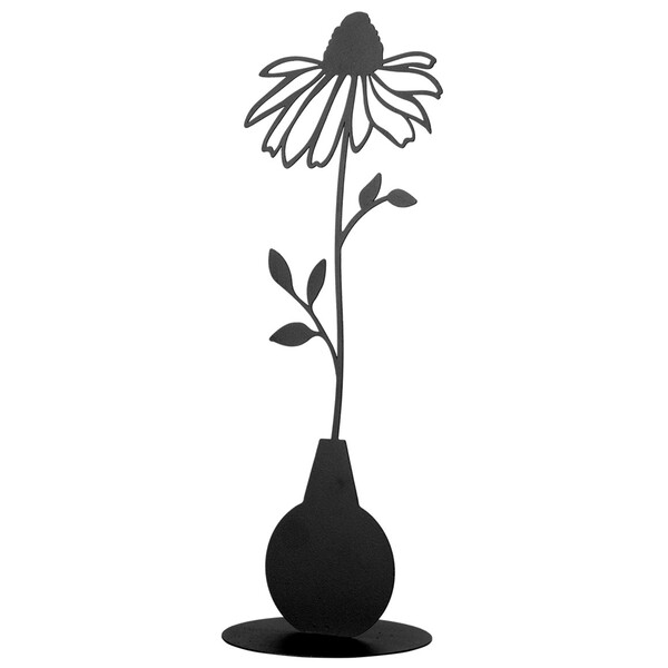 Bild 1 von Deko-Aufsteller Blume aus Metall SCHWARZ