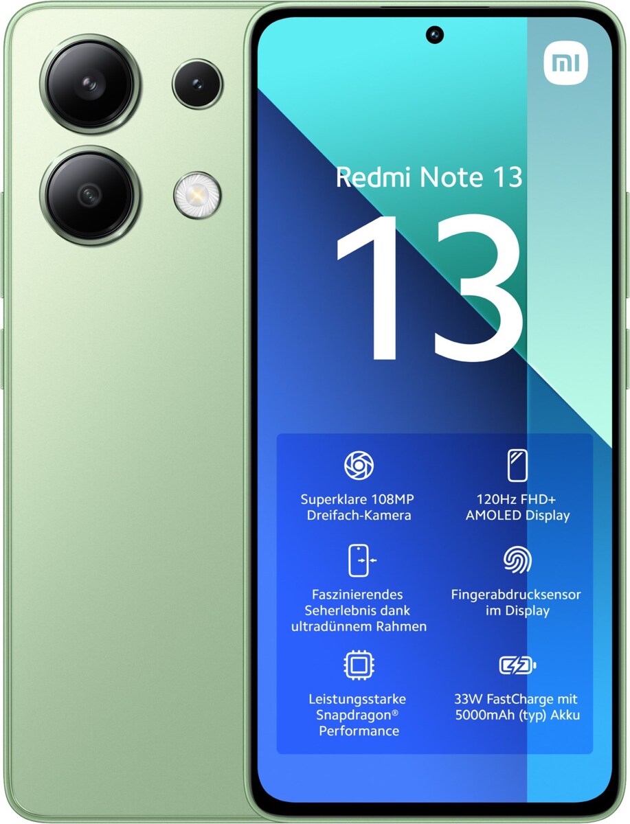 Bild 1 von Redmi Note 13 (6GB+128GB) Smartphone mint green