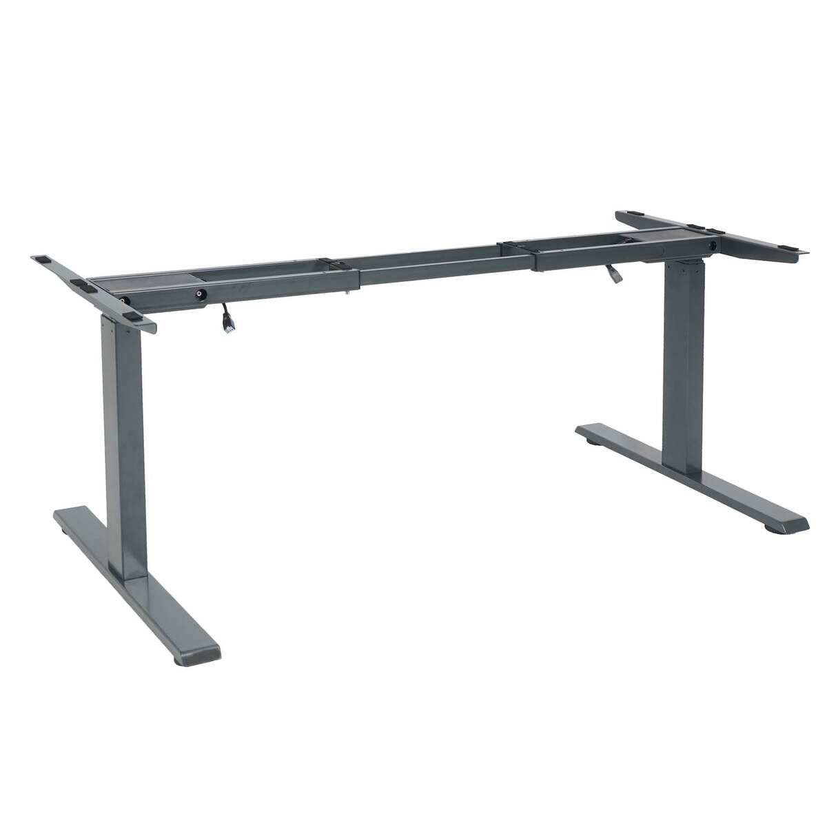 Bild 1 von Gestell MCW-D40, variables Tischgestell für Schreibtisch, elektrisch höhenverstellbar Memory 29kg ~ anthrazit-grau