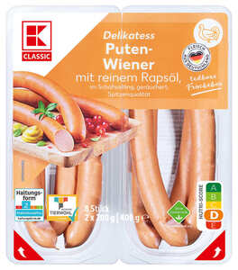 K-CLASSIC Puten-Wiener mit Rapsöl