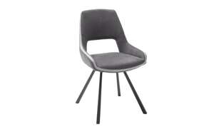 MCA furniture - 4-Fuß Stuhl Bayonne in dunkelgrau, 180° drehbar mit Nivellierung