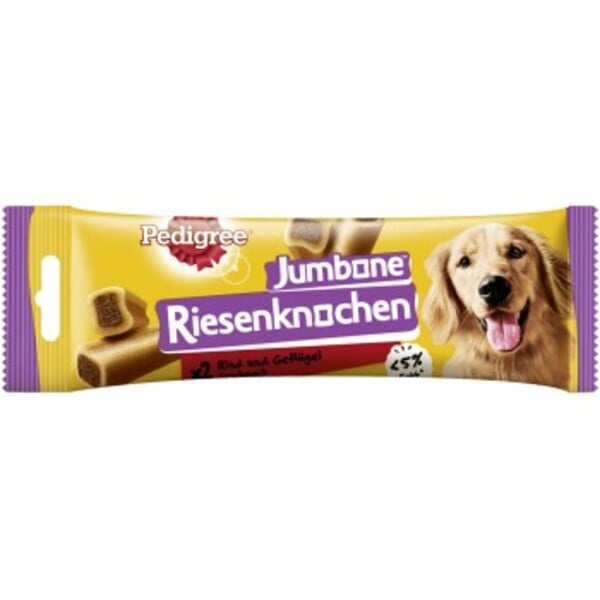 Bild 1 von Pedigree Jumbone Riesenknochen Medium mit Rind und Geflügel 12x 2 Stück